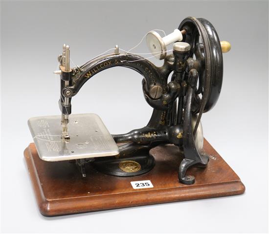 A Willcox and Gibbs automatic silent sewing machine: A428701